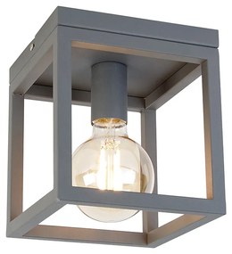 LED Candeeiro de teto inteligente industrial cinzento escuro incl. Wifi G95 - Cage Moderno,Design,Industrial