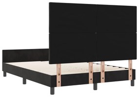 Cama vidaXL Preta 140x200 cm Veludo