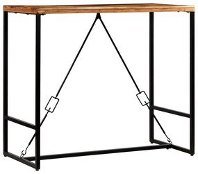 Mesa de bar em madeira recuperada maciça 120x60x106 cm