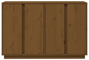 Aparador 120x35x80 cm madeira de pinho maciça castanho-mel
