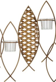 Castiçal de Parede Peixe – 66x9x40,5 cm