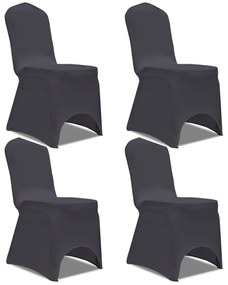vidaXL Capa extensível para cadeira 4 pcs antracite