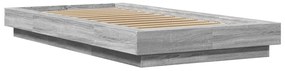 Estrutura cama 90x190 cm derivados de madeira cinzento sonoma