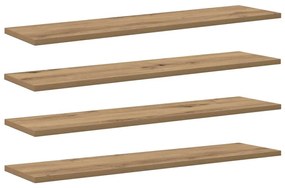 Prancha de Estante para Livros 4 pcs Castanho 100 x 40 x 1.5cm