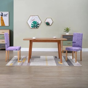 vidaXL Cadeiras de jantar 2 pcs tecido roxo