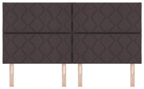 Cabeceira Design de Blocos de Diamante Castanho 180 cm Tecido
