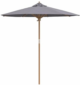 Parasol de Jardim Cinza Escuro 217 x 230 cm de Bambu