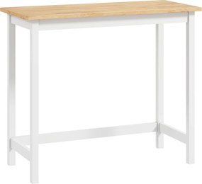 HOMCOM Mesa alta, aparência de carvalho, compacta, para 2 pessoas, Madeira natural+Branco | Aosom Portugal