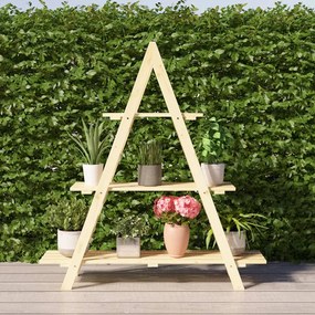 327377 vidaXL Suporte para flores 101x23x110 cm madeira de pinho maciça