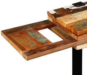 Mesa consola ajustável em madeira maciça recuperada