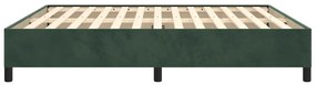 Estrutura de cama 180x200 cm veludo verde-escuro