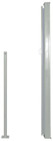 Toldo lateral retrátil para pátio 160x300 cm cinzento