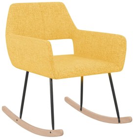 Cadeira de baloiço tecido amarelo