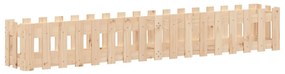 Canteiro elevado c/ design de cerca 200x30x30 cm pinho maciço