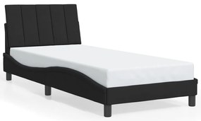 Estrutura de cama c/ luzes LED 80x200 cm veludo preto