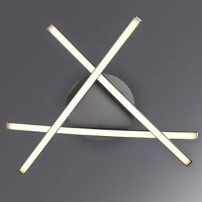 Candeeiro de teto LED Trekant com 3 lâmpadas 45 x 45 x 9 cm Prateado