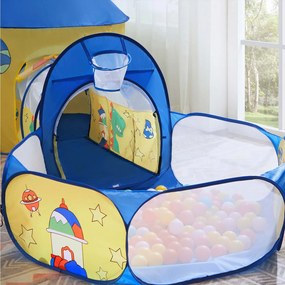 Tenda de brincar para crianças, 115 x 110 x 36 cm (BOLAS NÃO INCLUIDAS) amarela e azul