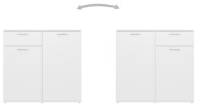 Aparador 160x36x75 cm contraplacado branco