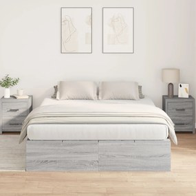 Cama de Armazenamento vidaXL Cinza Sonoma 160x200 cm