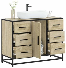 vidaXL Armário lavatório WC 80x33x60 cm deriv. madeira carvalho sonoma