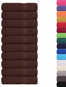 Toalhas de banho 10 pcs 100x150 cm 360gsm 100% algodão castanho