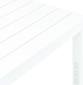 Mesa de jardim 78x78x72 cm plástico branco