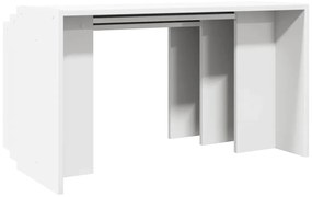 Mesas de encastrar 3 pcs derivados de madeira branco