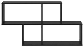 Prateleira de Parede Carvalho Preto 100x20x53 cm Madeira Engenharia