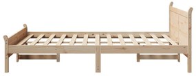 Cama sem colchão 140x190 cm madeira de pinho maciça