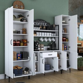 Armário Multiusos JE150 – Branco – 220x198,6x40 cm