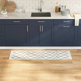 vidaXL Tapete de Cozinha Geometric Geométrica 45 x 150 cm Veludo