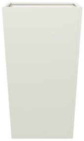 Vaso/floreira de jardim 2 pcs 45x45x75 cm aço branco