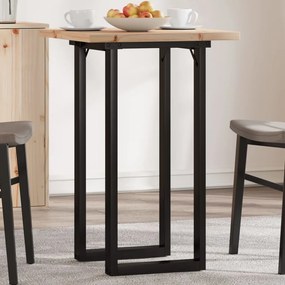 vidaXL Mesa de jantar estrutura em O 50x50x75,5 cm pinho/aço