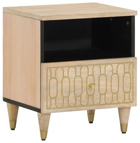 vidaXL Mesa de cabeceira 40x33x46 cm madeira de mangueira maciça