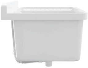 Lavatório de parede 60x40x28 cm resina branco
