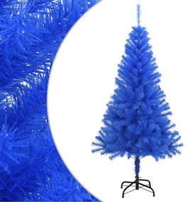 Árvore de Natal artificial com suporte 120 cm PVC azul