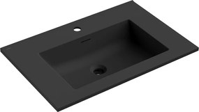 Mexen Otis lavabo embutido no balcão 71 x 46,5 cm, preto mate - 25187071