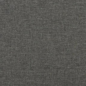 Estrutura de cama c/ cabeceira tecido 90x190 cm cinza-escuro