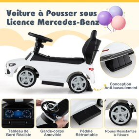 Bicicleta de equilíbrio de 12 polegadas sem pedal, bicicleta de treinamento com alça e assento ajustáveis ​​- rosa