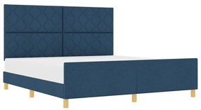 Cama vidaXL Azul 180x200 cm em Tecido