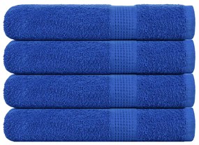 vidaXL Toalhas 4 pcs FROGN 100x200 cm 100% algodão azul