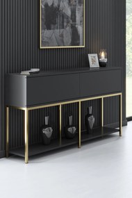 Console Lord – Anthracite e Dourado – 150x80x30 cm