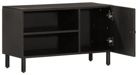 Móvel de TV 80x31x46 cm madeira de mangueira maciça preto