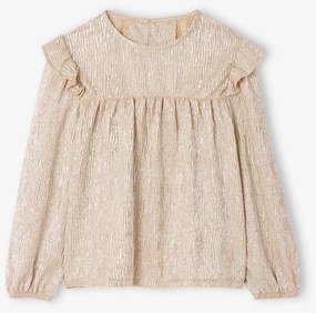 Blusa de Natal em lamê, para menina dourado