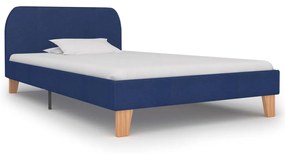 280876 vidaXL Estrutura de cama 90x200 cm tecido azul