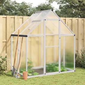 vidaXL Estufa com estrutura de base 169x114x195 cm alumínio prateado
