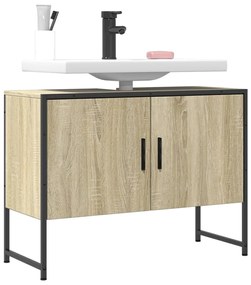 vidaXL Armário lavatório WC 80x33x60 cm deriv. madeira carvalho sonoma