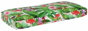 Almofada para palete, assento e encosto Tropical Jungle, 120x50x12 cm