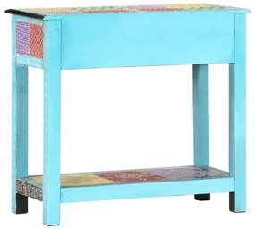 Mesa consola pintada à mão 80x35x75 cm mangueira maciça