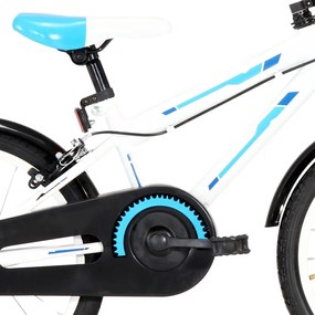 Bicicleta de criança roda 18" azul e branco